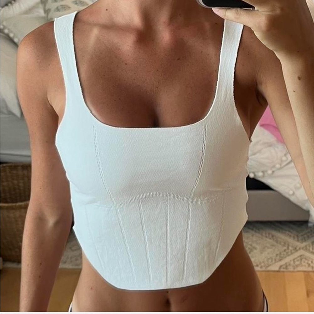 FP movement white corset top